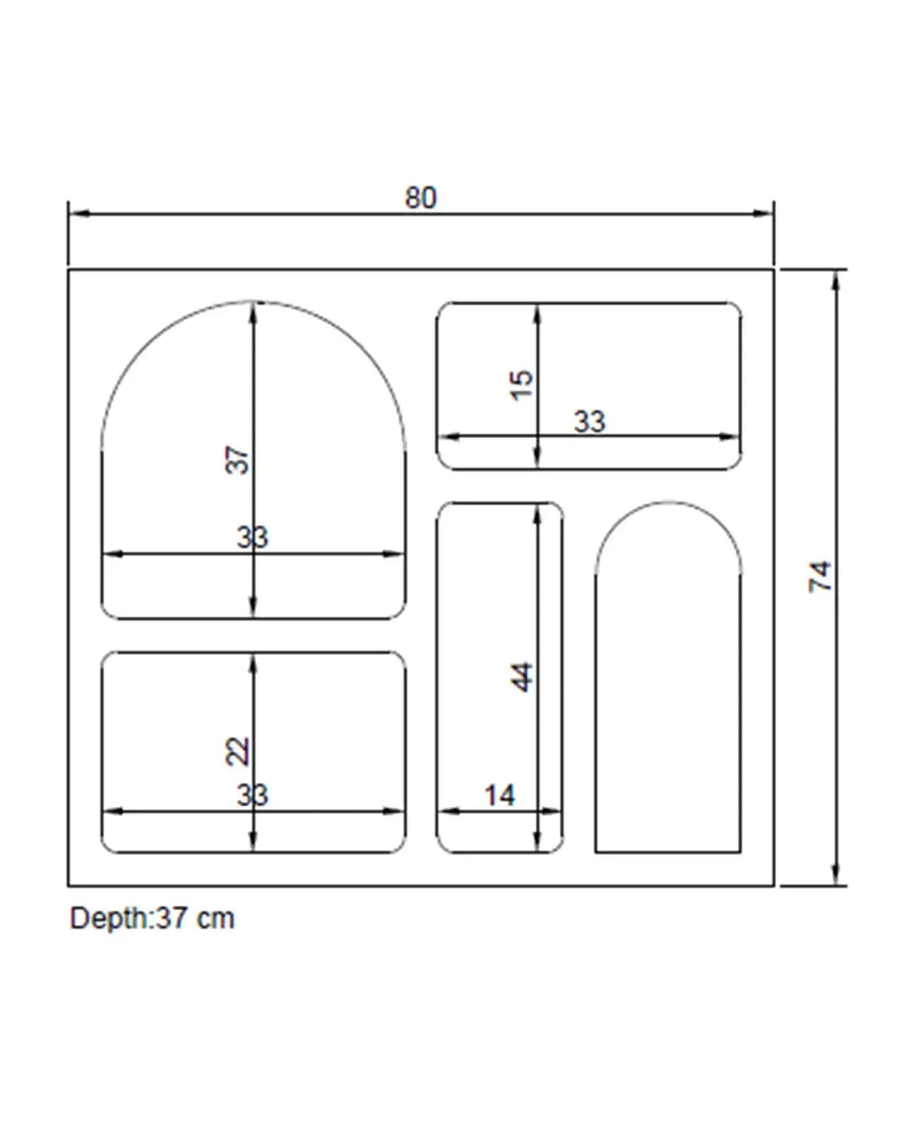 Console Lessa Anthracite