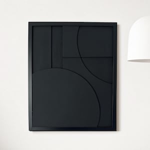 3D wall art black