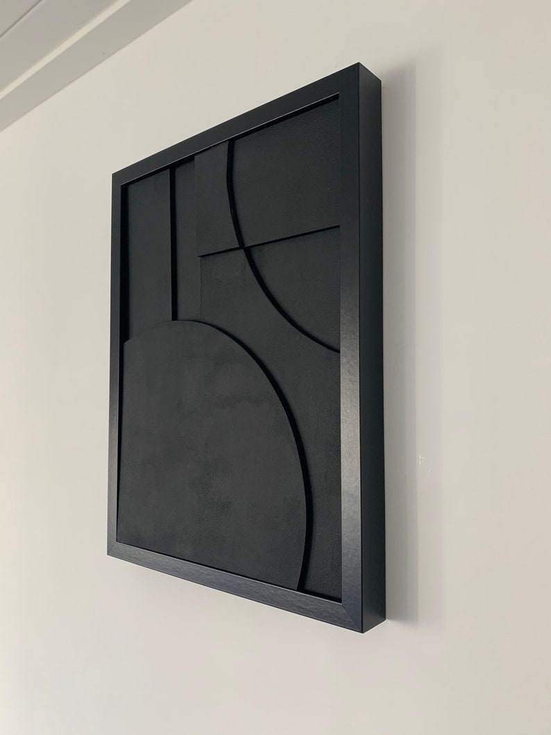 3D wall art black