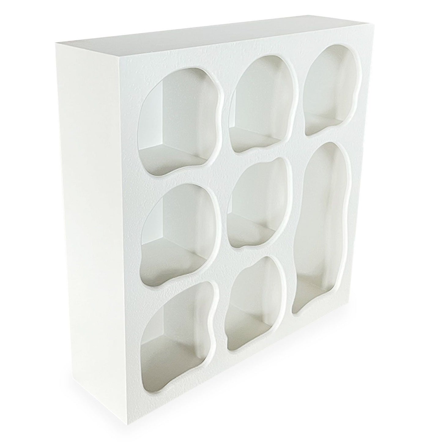 Meuble de rangement style naturel organique Salavador L58cm Blanc